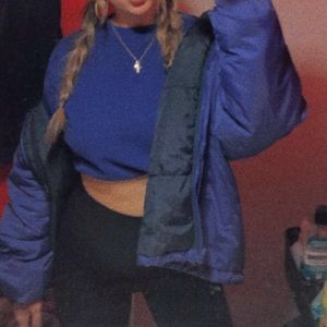 Navy blue Columbia sportswear puffer